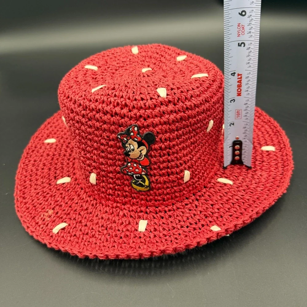 Disney Kids Minnie Mouse Straw Sun Hat Red Size‎ Small Beach Vacation